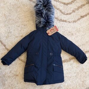 Appaman Navy Sparkle Middie Puffer Coat